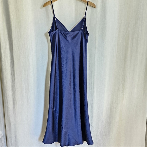 🇨🇦 Aritzia Wilfred Admiral Navy Blue Only Slip Dress - Picture 8 of 16